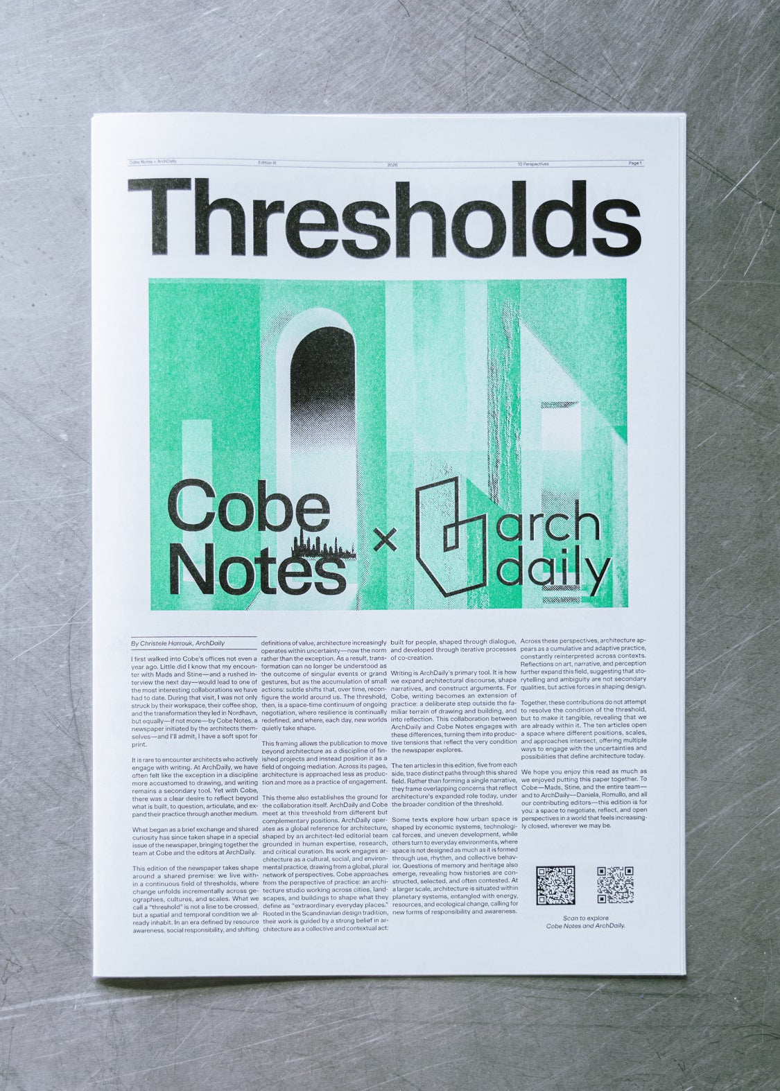 Cobe Notes, Edition III